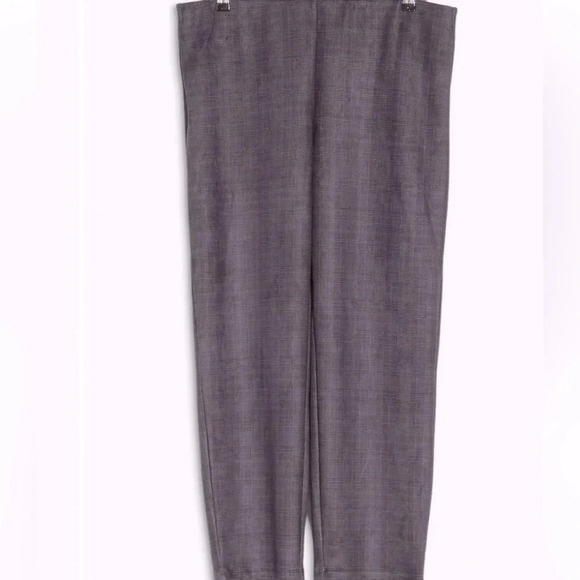 T Tahar plaid faux suede pants women plus size tummy control size 1X - Picture 5 of 17